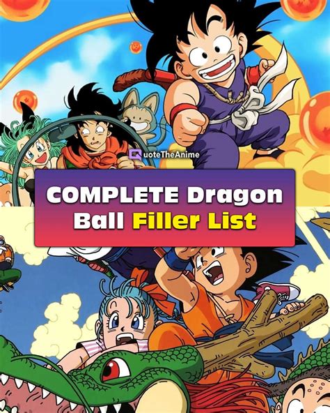 dragon ball filler list|dragon ball z no filler.